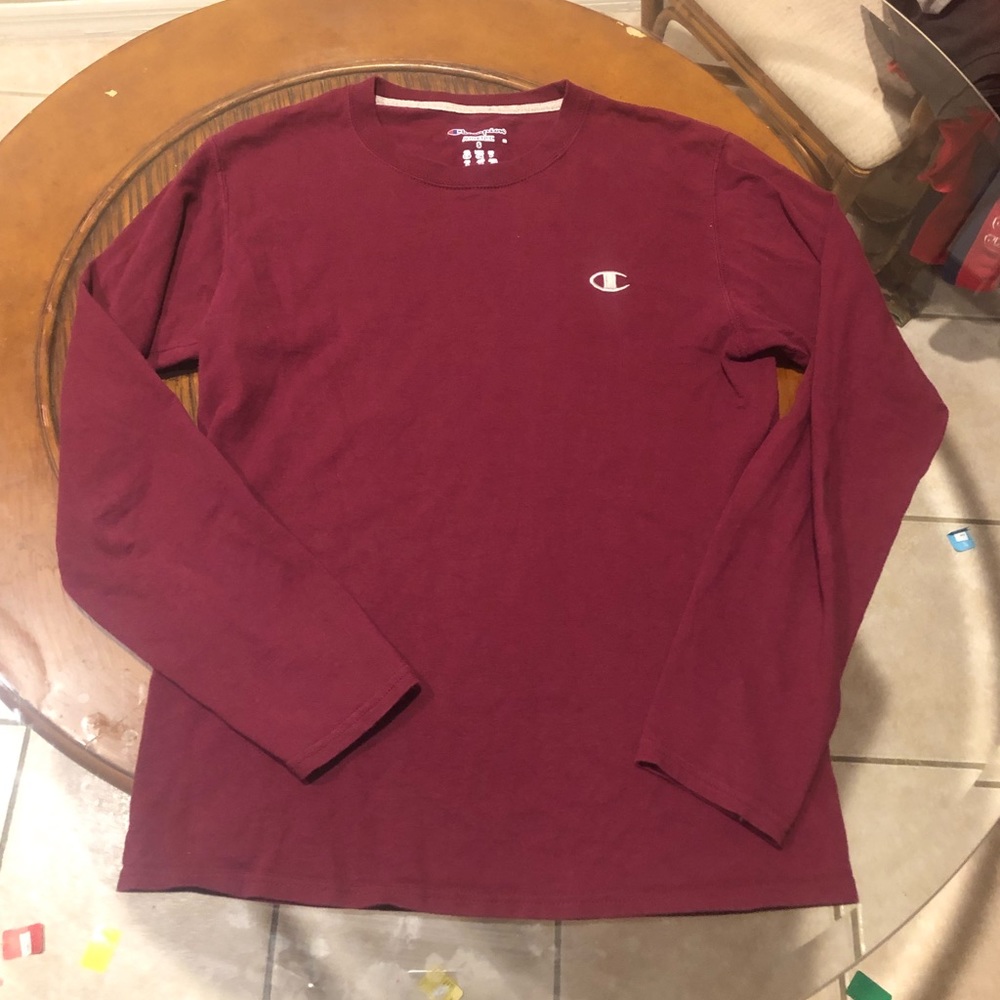 Champion long sleeve shirt embroidered logo